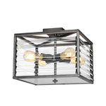 Elstead Lighting Ceiling Flush from the Louvre range. Louvre 4 Light Flush  Product Code = LOUVRE-4F