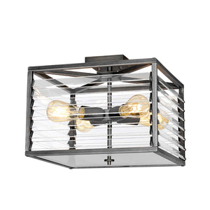 Elstead Lighting Ceiling Flush from the Louvre range. Louvre 4 Light Flush  Product Code = LOUVRE-4F