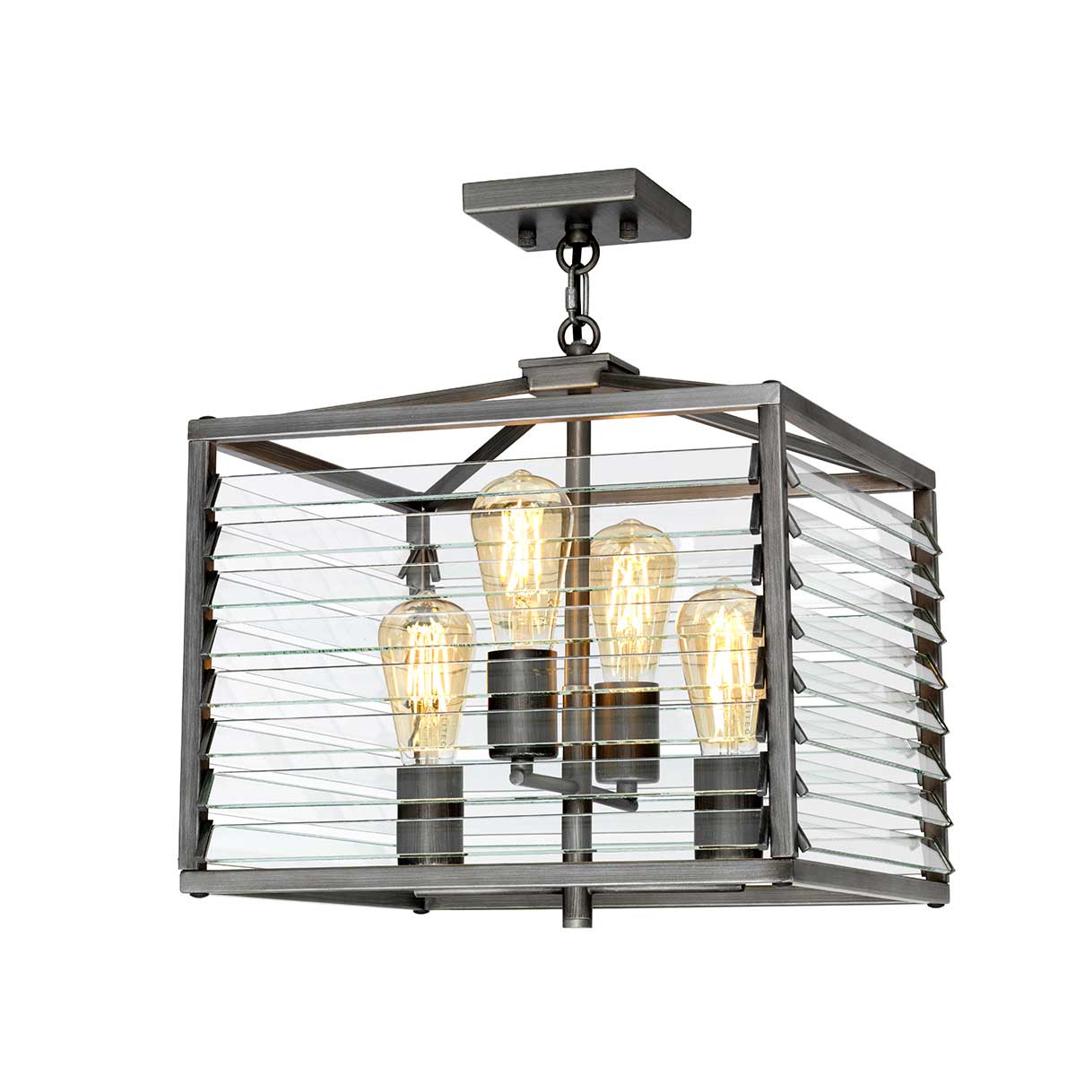 Elstead Lighting Pendant from the Louvre range. Louvre 4 Light Pendant Product Code = LOUVRE-4P