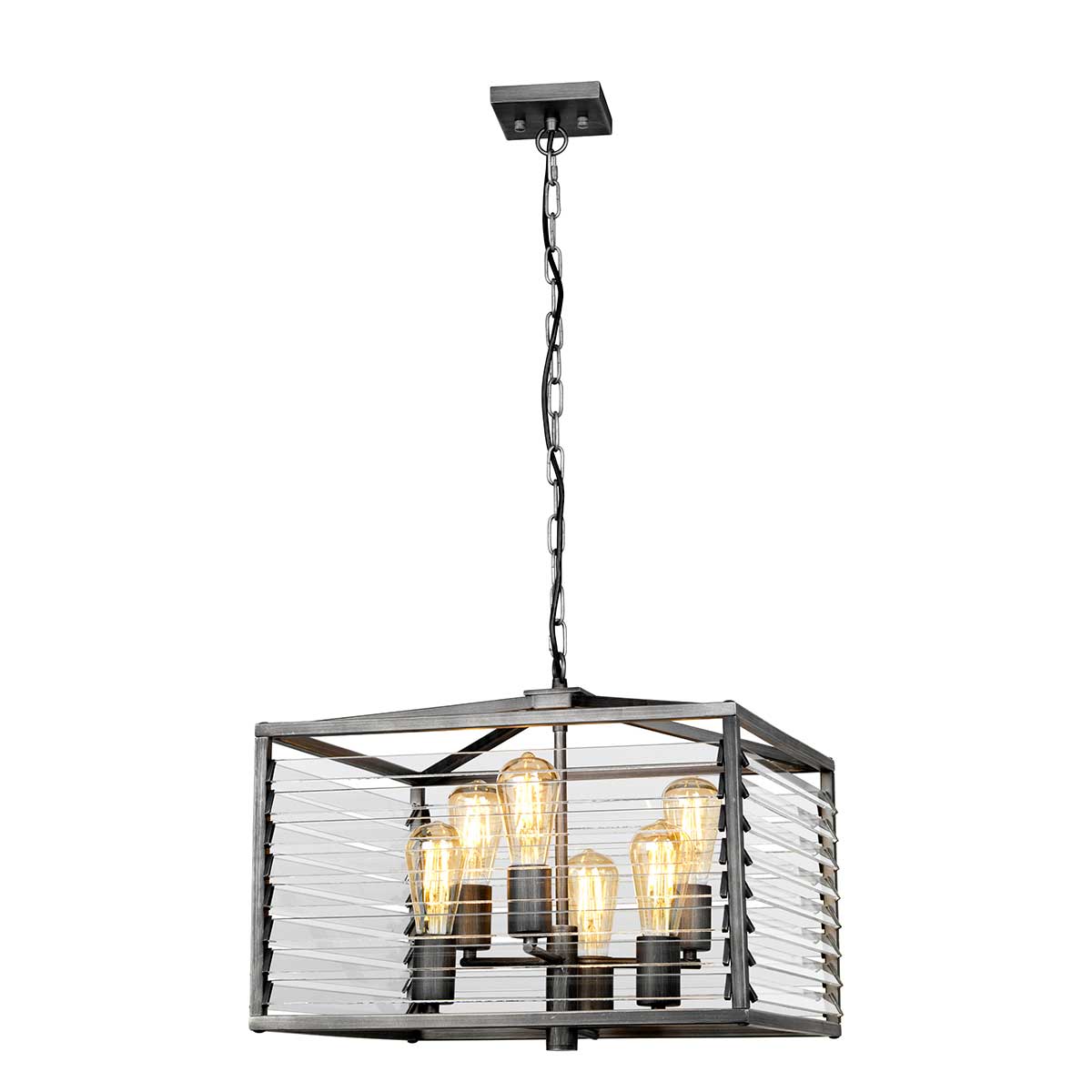 Elstead Lighting Pendant from the Louvre range. Louvre 6 Light Pendant Product Code = LOUVRE-6P