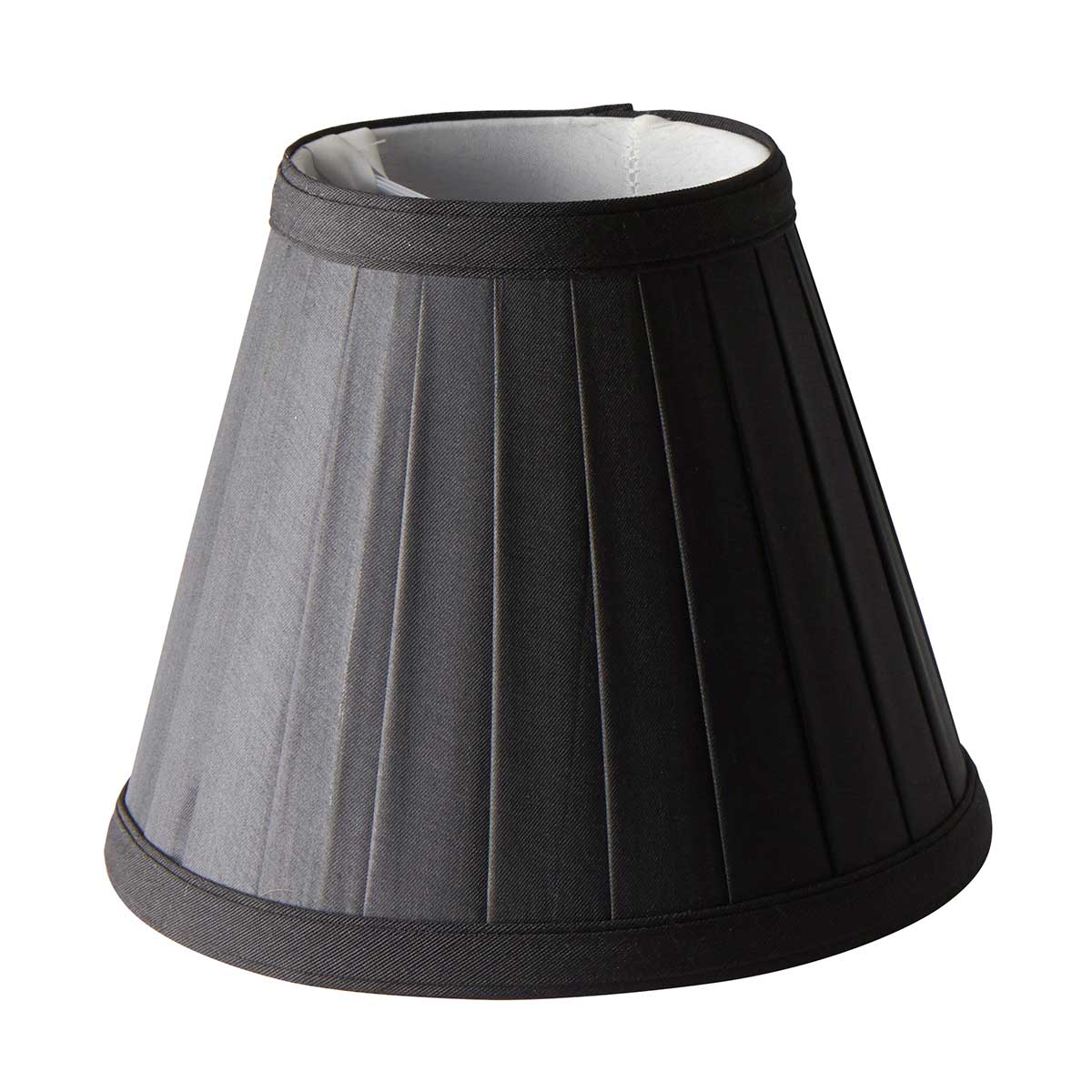 Elstead Lighting Clip Shade from the Clip Shades range. Clip Shades Pleated Black Candle Shade Product Code = LS162-BLK
