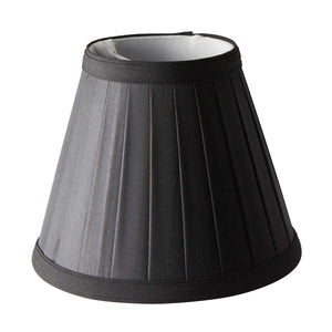 Elstead Lighting Clip Shade from the Clip Shades range. Clip Shades Pleated Black Candle Shade Product Code = LS162-BLK