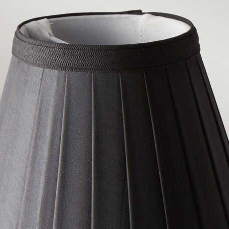 Elstead Lighting Clip Shade from the Clip Shades range. Clip Shades Pleated Black Candle Shade Product Code = LS162-BLK