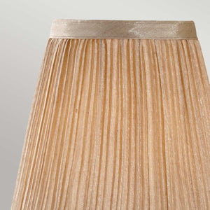 Elstead Lighting Clip Shades Mushroom Pleat Gold Chiffon Candle Shade LS166