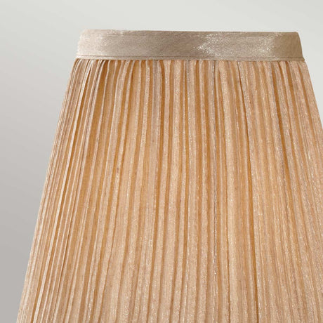 Elstead Lighting Clip Shades Mushroom Pleat Gold Chiffon Candle Shade LS166