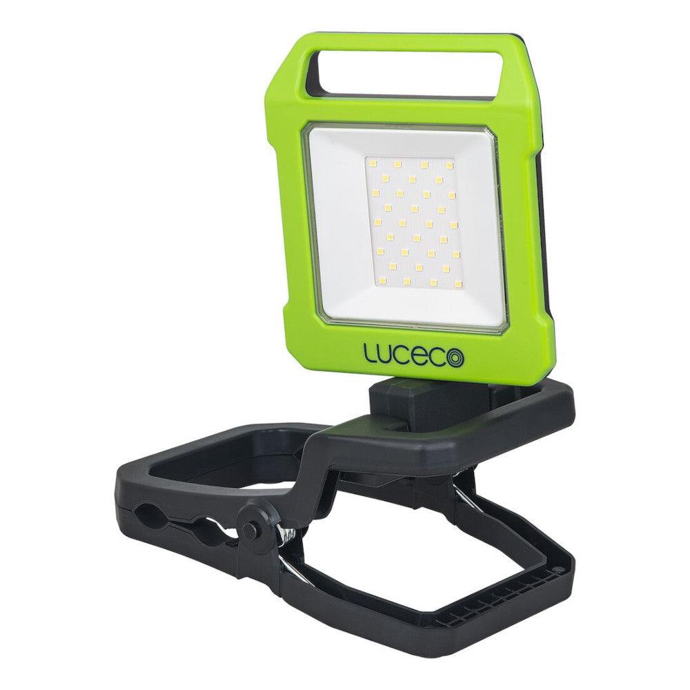 Luceco FL-CP-LILC10G65 LUC - Luceco Worklights Part Number LILC10G65-01 <p>LED Rechargeable Folding Clamp Work Light 10W 1000lm 6500K Luceco</p>