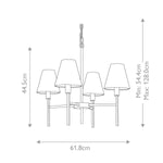 Elstead Lighting Chandelier from the Lucerne range. Lucerne 4 Light Chandelier – SKU LUCERNE-4LT