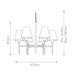 Elstead Lighting Chandelier from the Lucerne range. Lucerne 6 Light Chandelier – SKU LUCERNE-6LT