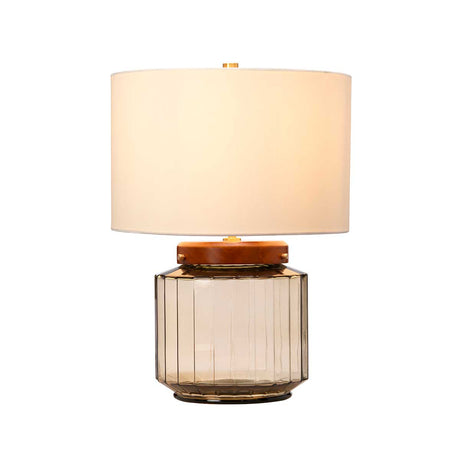 Elstead Lighting Table lamp from the Luga range. Luga Table Lamp - Smoke Product Code = LUGA-TL-SMOKE