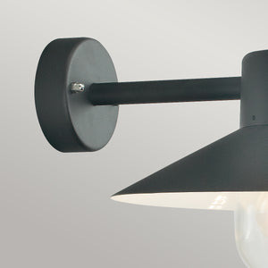Norlys Lund 1 Light Wall Lantern - Black LUND-BLACK-C