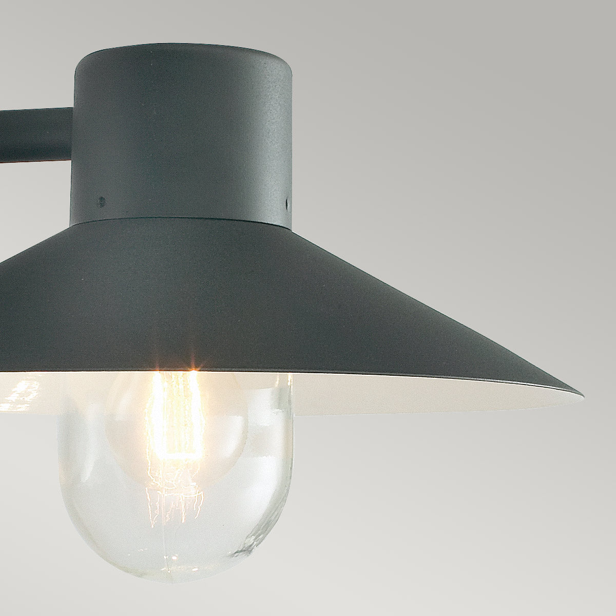 Norlys Lund 1 Light Wall Lantern - Black LUND-BLACK-C