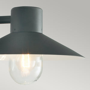 Norlys Lund 1 Light Wall Lantern - Black LUND-BLACK-C