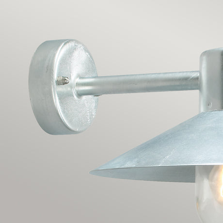 Norlys Lund 1 Light Wall Lantern - Galvanised LUND-GAL-C