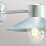 Norlys Lund 1 Light Wall Lantern - Galvanised LUND-GAL-C