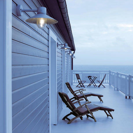 Norlys Lund 1 Light Wall Lantern - Galvanised LUND-GAL-C