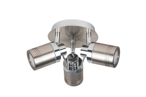Magnalux Luxo 3 Light Spotlight Satin Chrome Part Number - LUX03SC