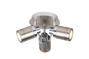 Magnalux Luxo 3 Light Spotlight Satin Chrome Part Number - LUX03SC