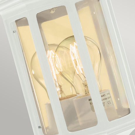 Norlys Malaga Mini 1 Light Mini Wall Lantern - White M8-2-MINI-WHITE