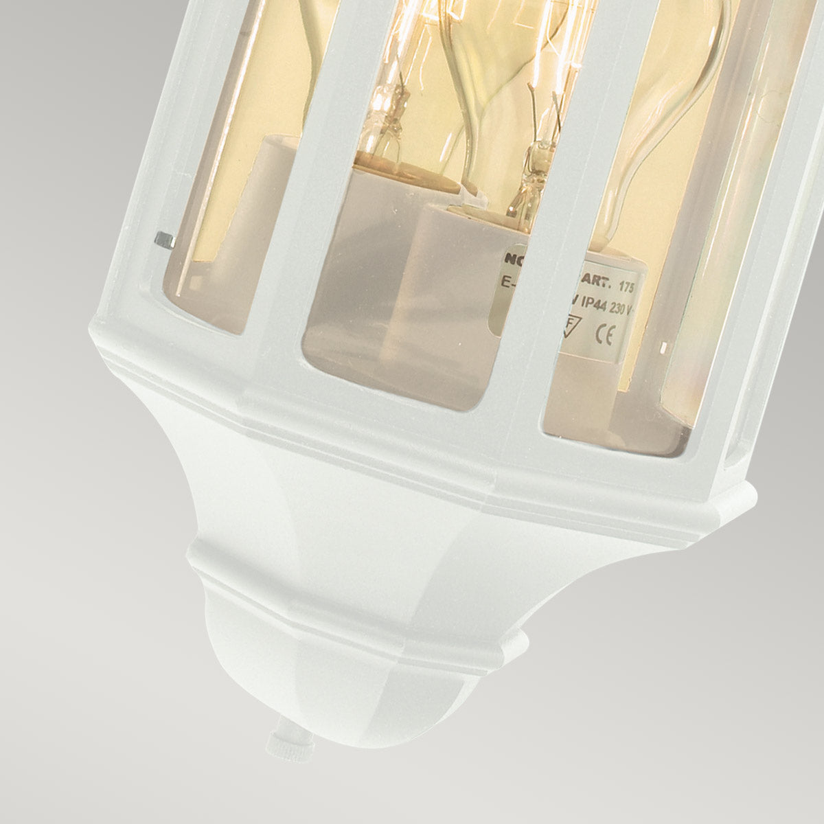 Norlys Malaga Mini 1 Light Mini Wall Lantern - White M8-2-MINI-WHITE