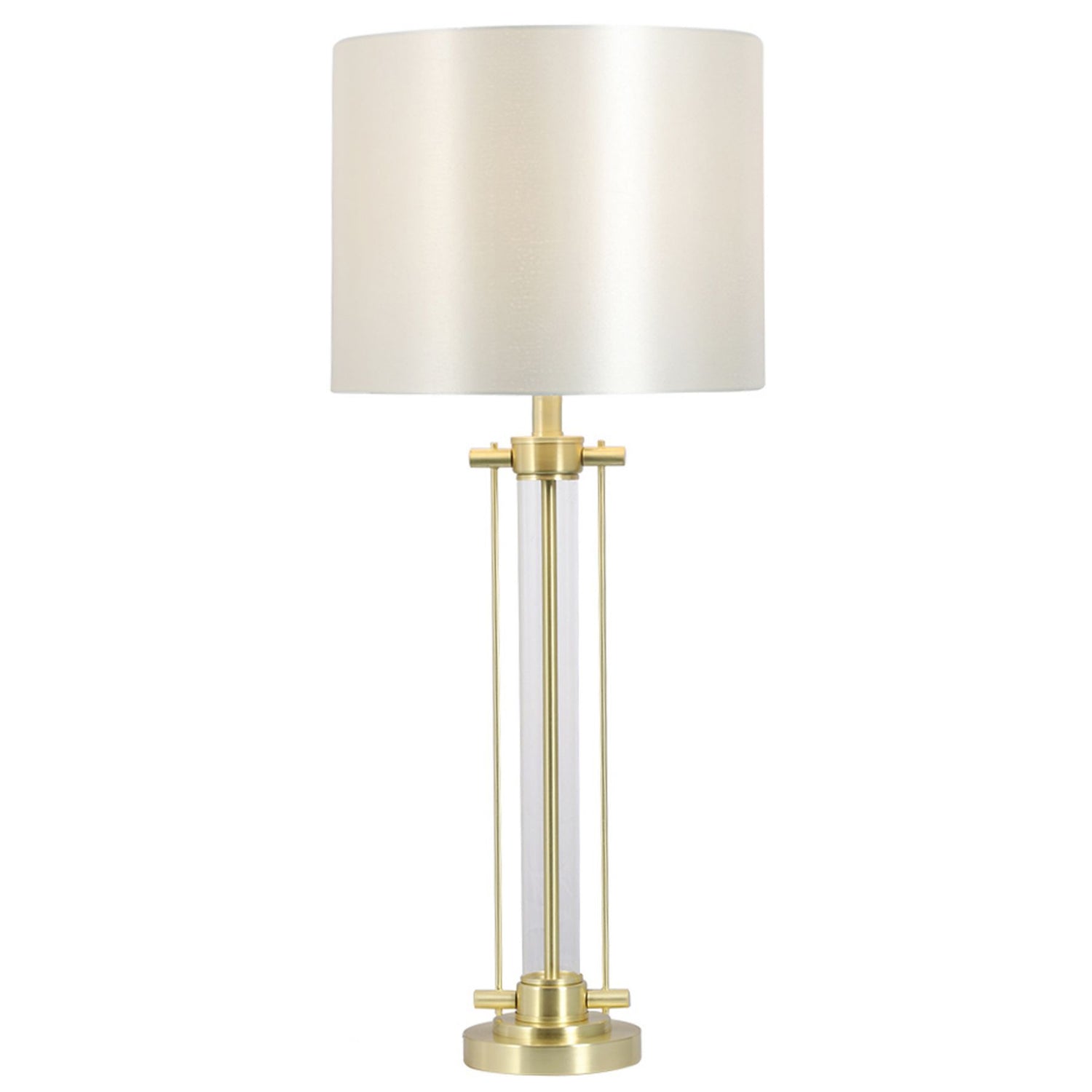 Magnalux Malone Satin Brass Table Lamp with Shade Part Number - MAL01SBTL