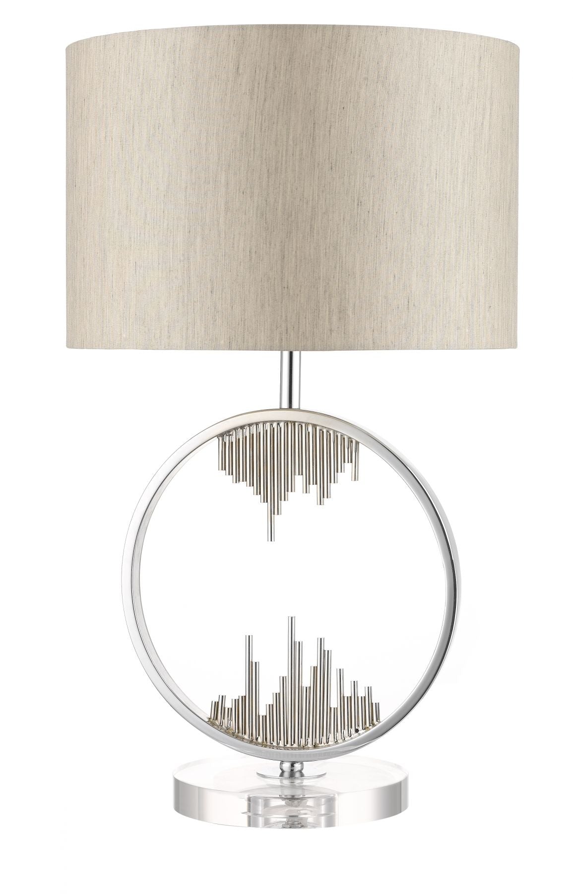 Magnalux Manhattan Polished Chrome and Crystal Table Lamp c/w Shade Part Number - MAN01CH