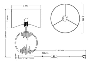 Magnalux Manhattan Polished Chrome and Crystal Table Lamp c/w Shade Part Number - MAN01CH