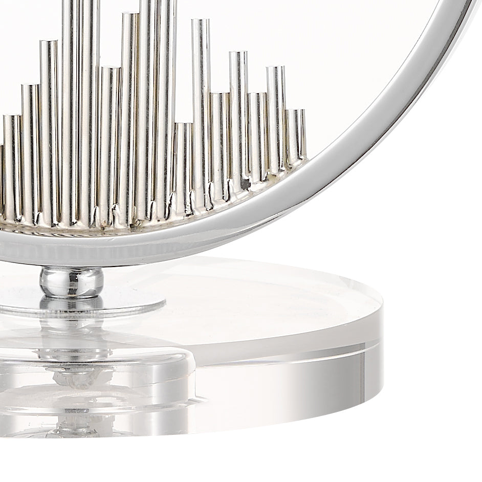 Magnalux Manhattan Polished Chrome and Crystal Table Lamp c/w Shade Part Number - MAN01CH