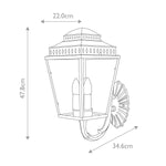 Elstead Lighting Outdoor Wall Light from the Mansion House range. Mansion House 3 Light Wall – SKU MANSION-HOUSE-WB1-PN