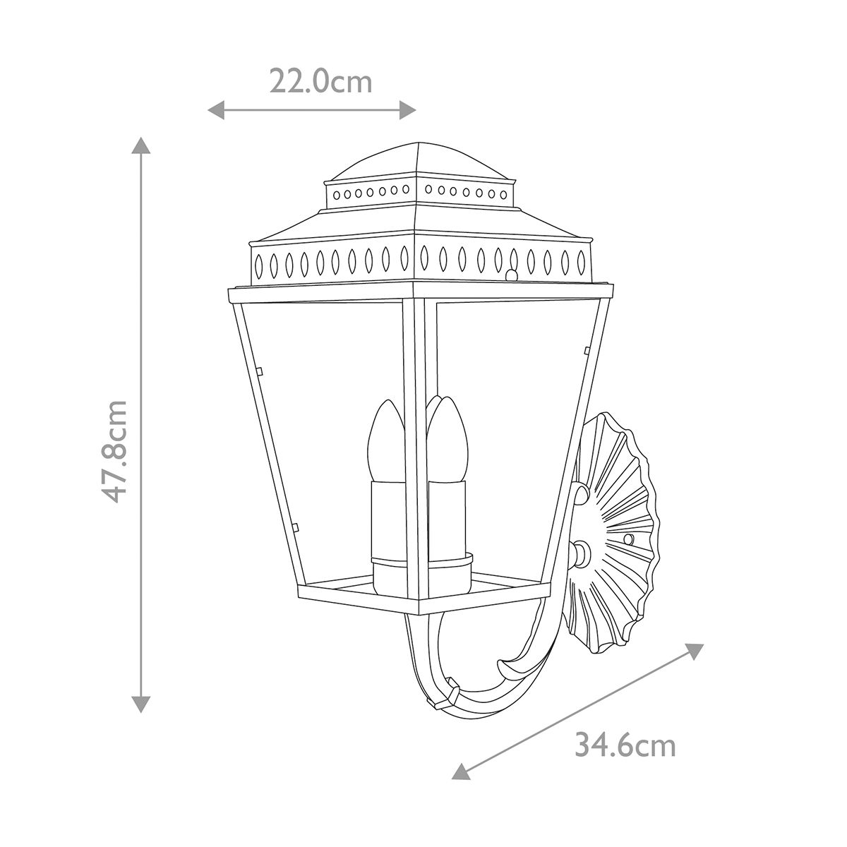 Elstead Lighting Outdoor Wall Light from the Mansion House range. Mansion House 3 Light Wall – SKU MANSION-HOUSE-WB1-PN