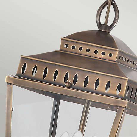 Elstead Lighting Outdoor Hanging from the Mansion House range. Mansion House 3 Light Chain Lantern Product Code = MANSION-HOUSE8-BR