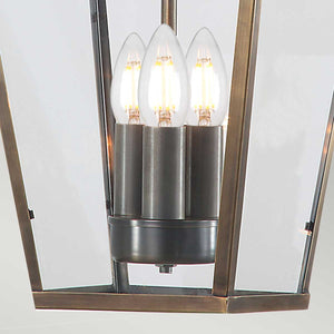 Elstead Lighting Outdoor Hanging from the Mansion House range. Mansion House 3 Light Chain Lantern Product Code = MANSION-HOUSE8-BR