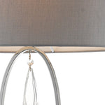 Magnalux Markle Polished Chrome and Crystal Floor Lamp c/w Oval Shade Part Number - MAR01CHFL
