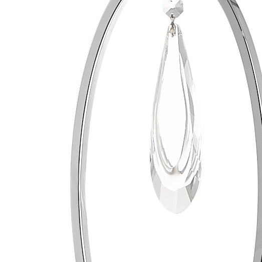 Magnalux Markle Polished Chrome and Crystal Floor Lamp c/w Oval Shade Part Number - MAR01CHFL