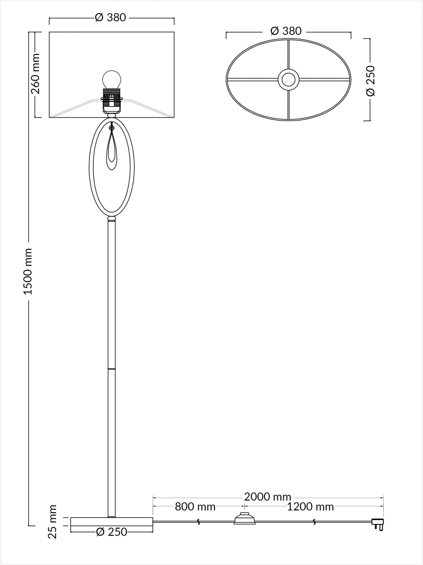 Magnalux Markle Polished Chrome and Crystal Floor Lamp c/w Oval Shade Part Number - MAR01CHFL