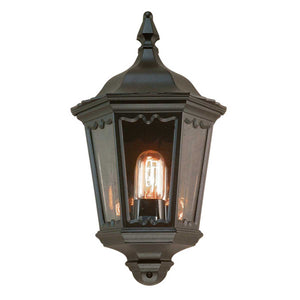 Elstead Lighting Outdoor Wall Light from the Medstead range. Medstead 1 Light Half Lantern Product Code = MD7-BLACK