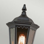 Elstead Lighting Outdoor Wall Light from the Medstead range. Medstead 1 Light Half Lantern Product Code = MD7-BLACK