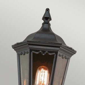 Elstead Lighting Outdoor Wall Light from the Medstead range. Medstead 1 Light Half Lantern Product Code = MD7-BLACK