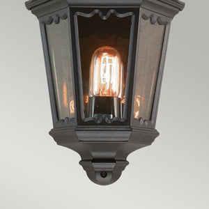 Elstead Lighting Outdoor Wall Light from the Medstead range. Medstead 1 Light Half Lantern Product Code = MD7-BLACK