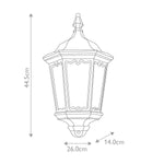 Elstead Lighting Outdoor Wall Light from the Medstead range. Medstead 1 Light Half Lantern – SKU MD7-BLACK