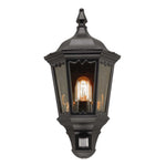 Elstead Lighting Outdoor Wall Light from the Medstead range. Medstead 1 Light Half Lantern with PIR Product Code = MD7-PIR-BLACK