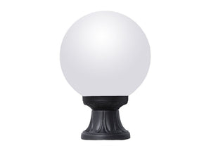 Magnalux Mikrolot/G250 Black Base Opal Sphere E27 Post Top Light Part Number - MIKROLOT/G250
