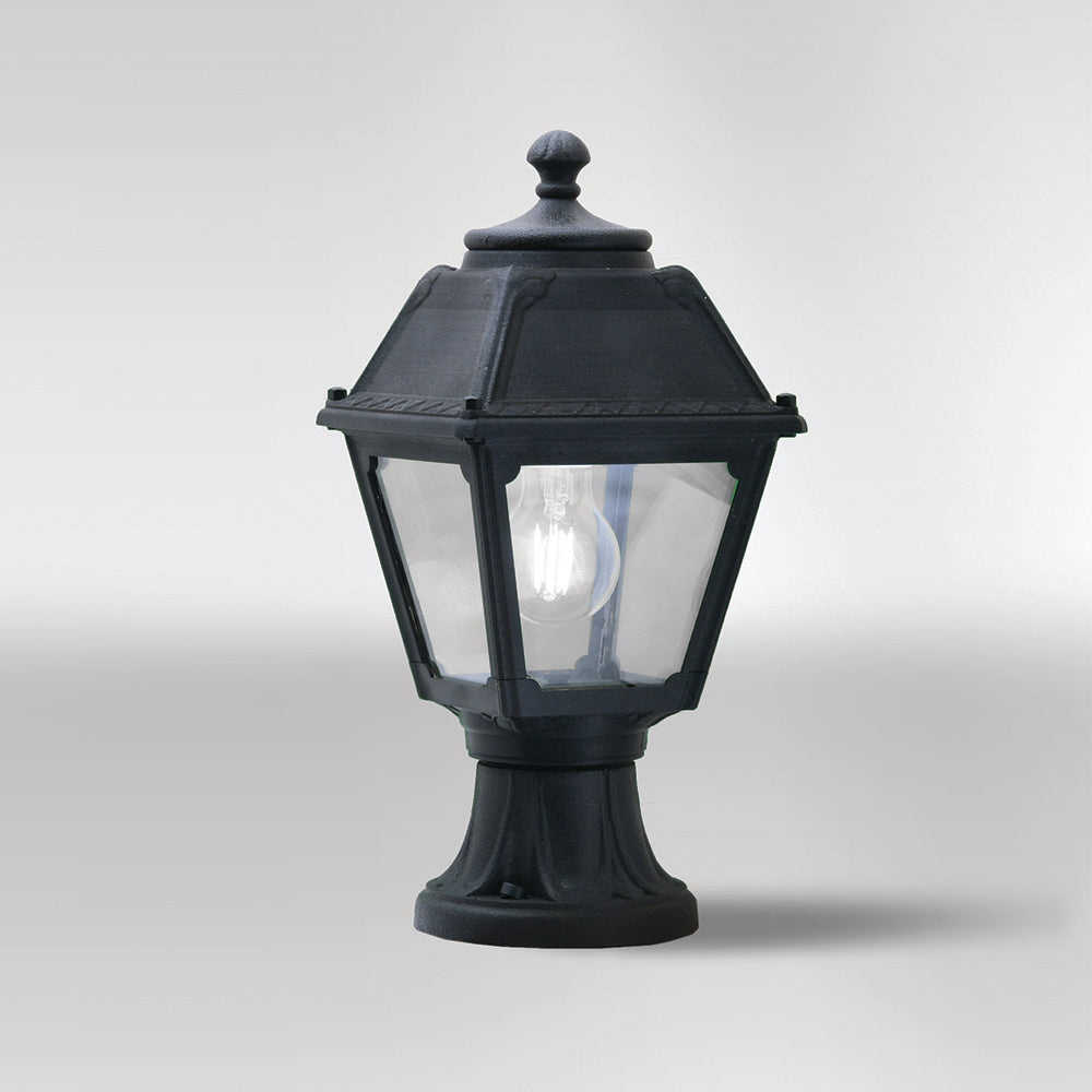 Magnalux Mikrolot/G250 Black Base Opal Sphere E27 Post Top Light Part Number - MIKROLOT/G250
