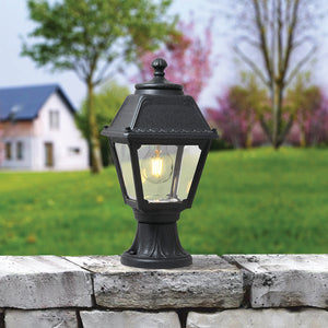Magnalux Mikrolot/G250 Black Base Opal Sphere E27 Post Top Light Part Number - MIKROLOT/G250