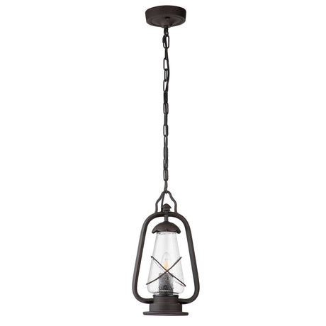 Elstead Lighting Outdoor Hanging from the Miners range. Miners 1 Light Chain Lantern Product Code = MINERS-CHN