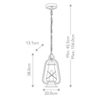 Elstead Lighting Outdoor Hanging from the Miners range. Miners 1 Light Chain Lantern – SKU MINERS-CHN
