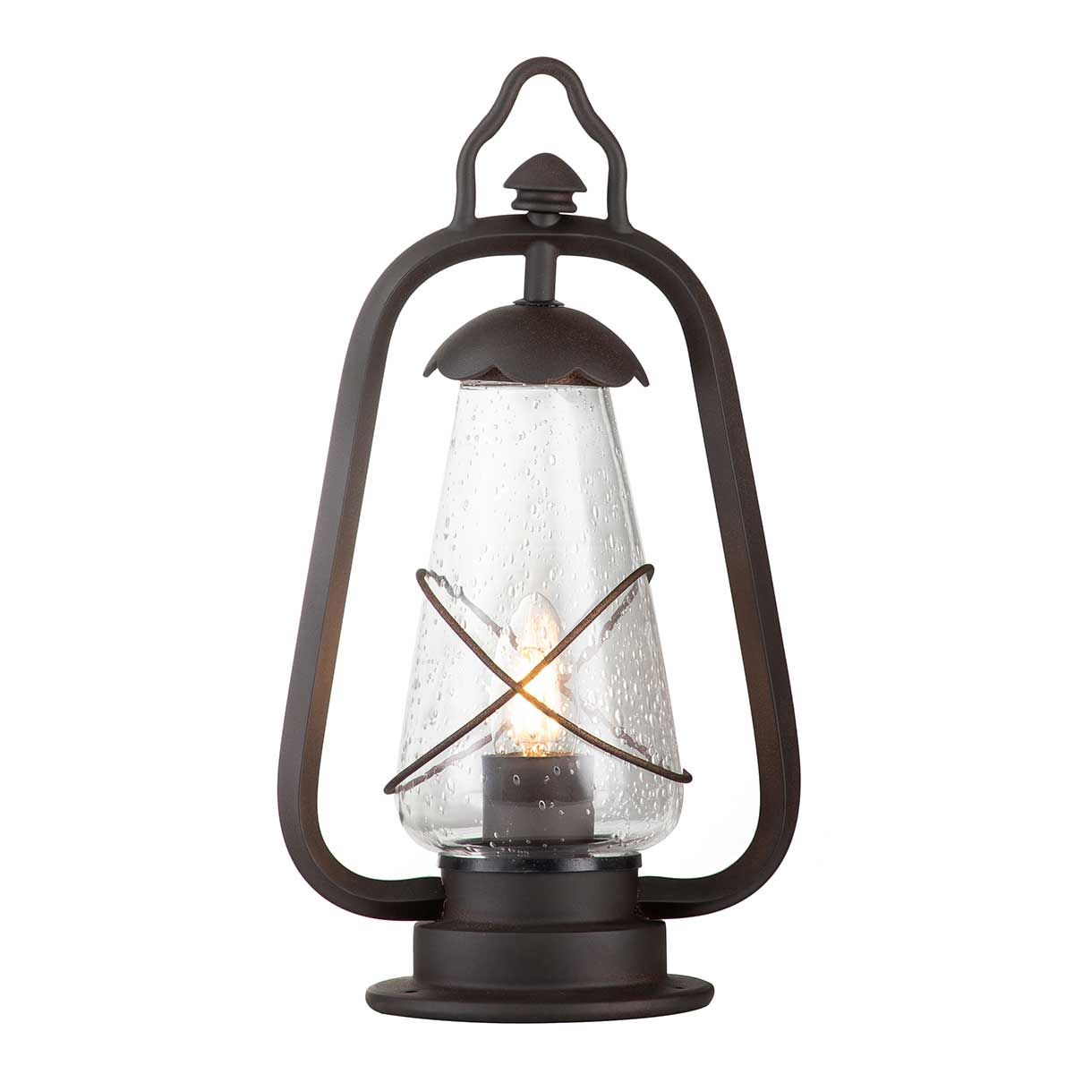 Elstead Lighting Pedestal Lantern from the Miners range. Miners 1 Light Pedestal Lantern – SKU MINERS-PED
