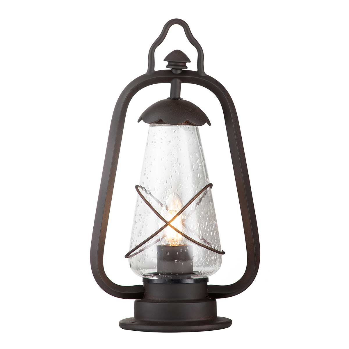 Elstead Lighting Pedestal Lantern from the Miners range. Miners 1 Light Pedestal Lantern Product Code = MINERS-PED