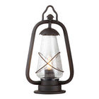 Elstead Lighting Pedestal Lantern from the Miners range. Miners 1 Light Pedestal Lantern Product Code = MINERS-PED