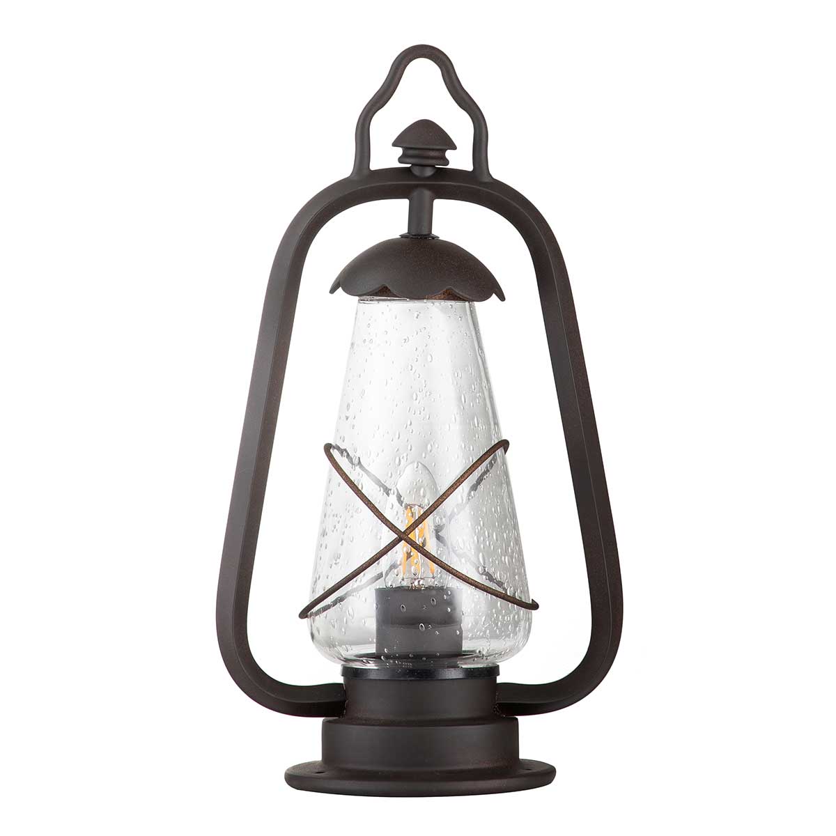 Elstead Lighting Pedestal Lantern from the Miners range. Miners 1 Light Pedestal Lantern Product Code = MINERS-PED