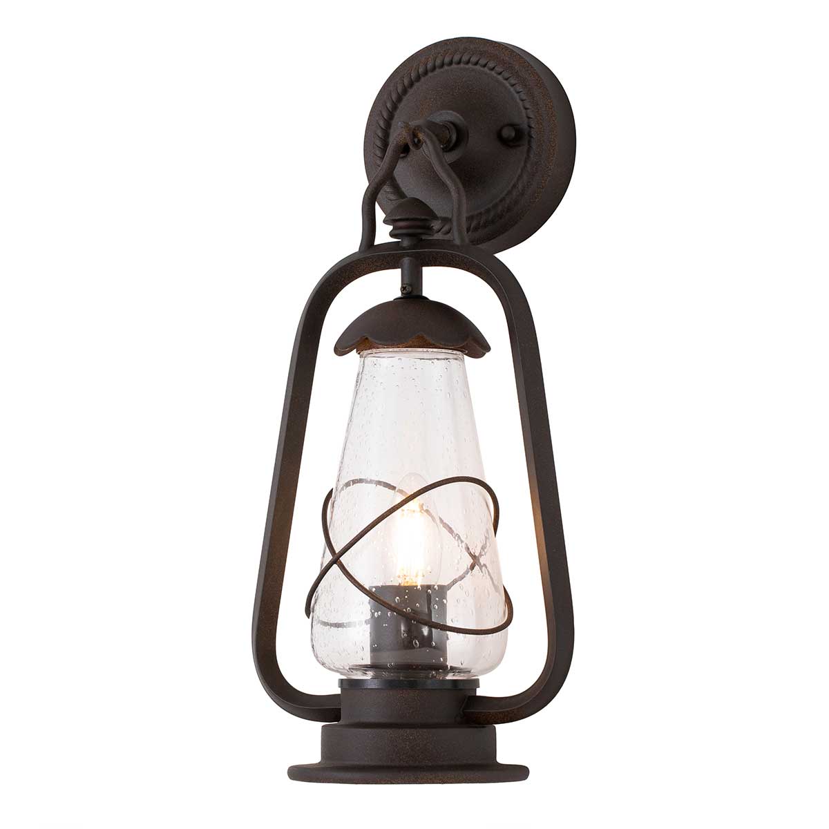 Elstead Lighting Outdoor Wall Light from the Miners range. Miners 1 Light Wall Lantern Product Code = MINERS-WALL